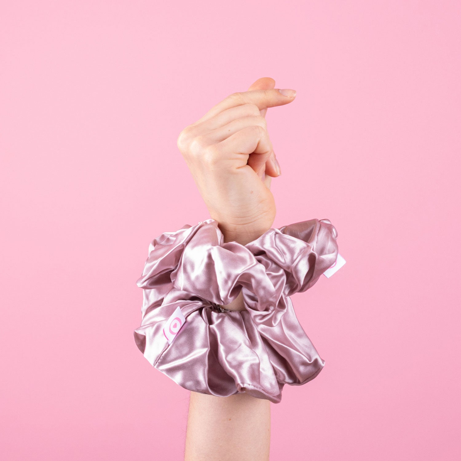 2 Collets scrunchies de Seda - Jumbo - XL Old pink OLIVESTORE.CL